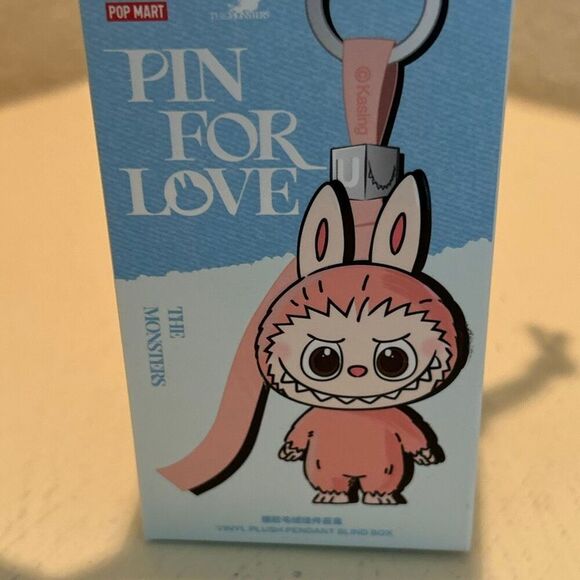 Authentic PopMart Labubu The Monsters Pin for Love Series "&" Brown Plush Pendan - Picture 6 of 11
